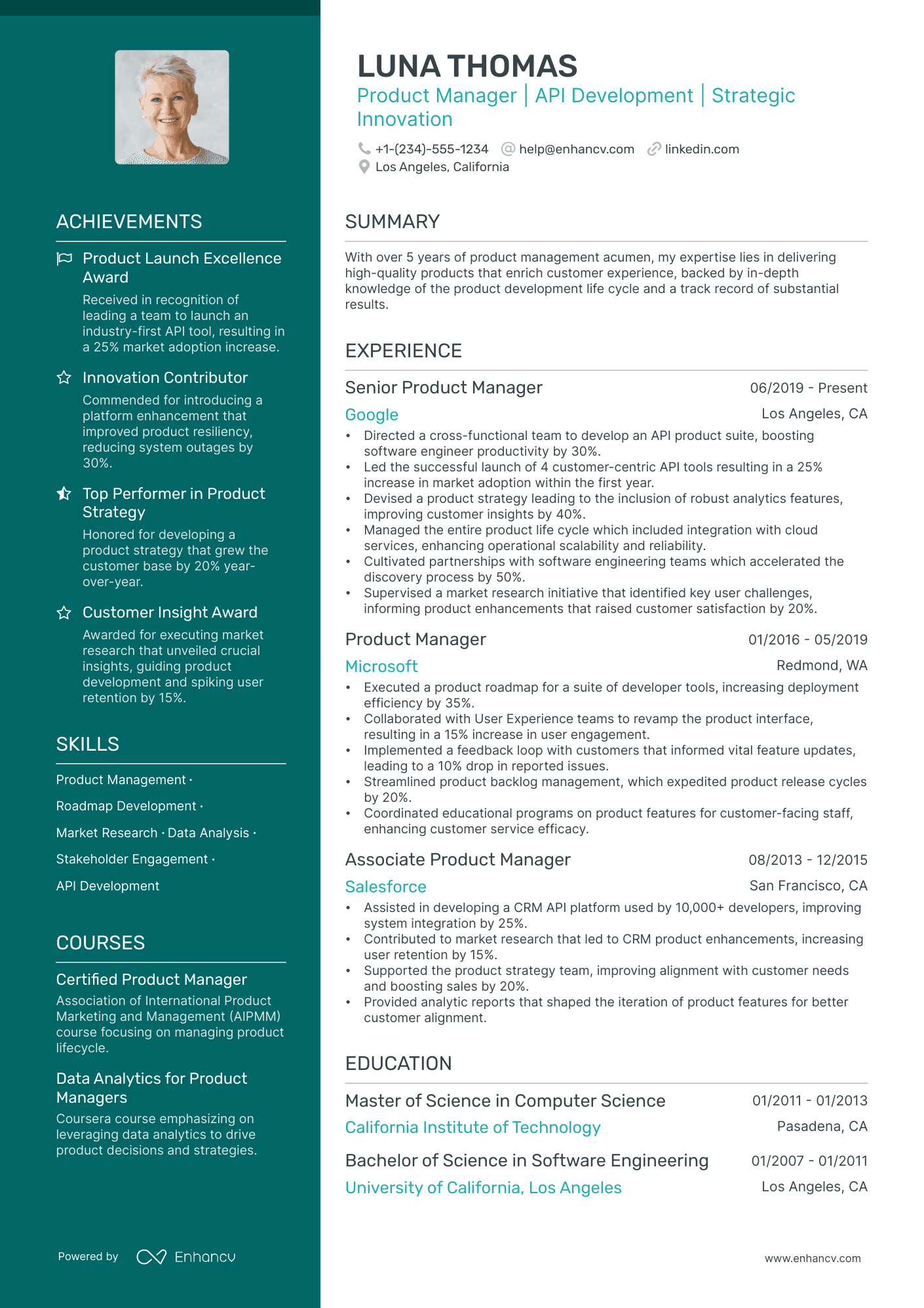 5 Api Product Manager Resume Examples & Guide for 2024