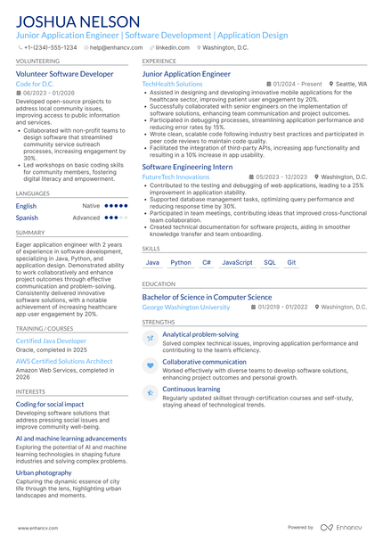 20 Application Engineer Resume Examples & Guide for 2026