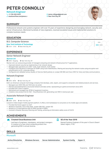 15 Network Engineer Resume Examples & Guide for 2023