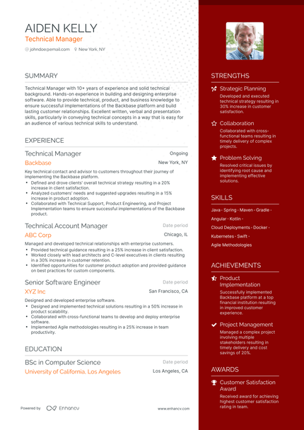 5 Technical Manager Resume Examples & Guide for 2023