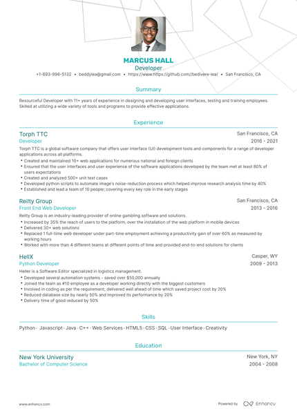 19 Developer Resume Examples & Guide for 2023