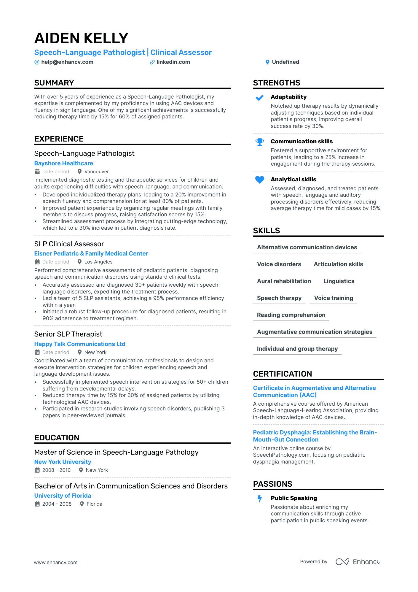 5 SLP Grad School Resume Examples & Guide for 2024