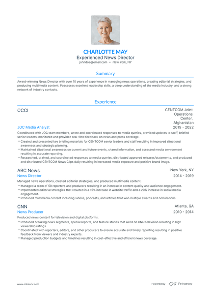 5 News Director Resume Examples & Guide for 2024