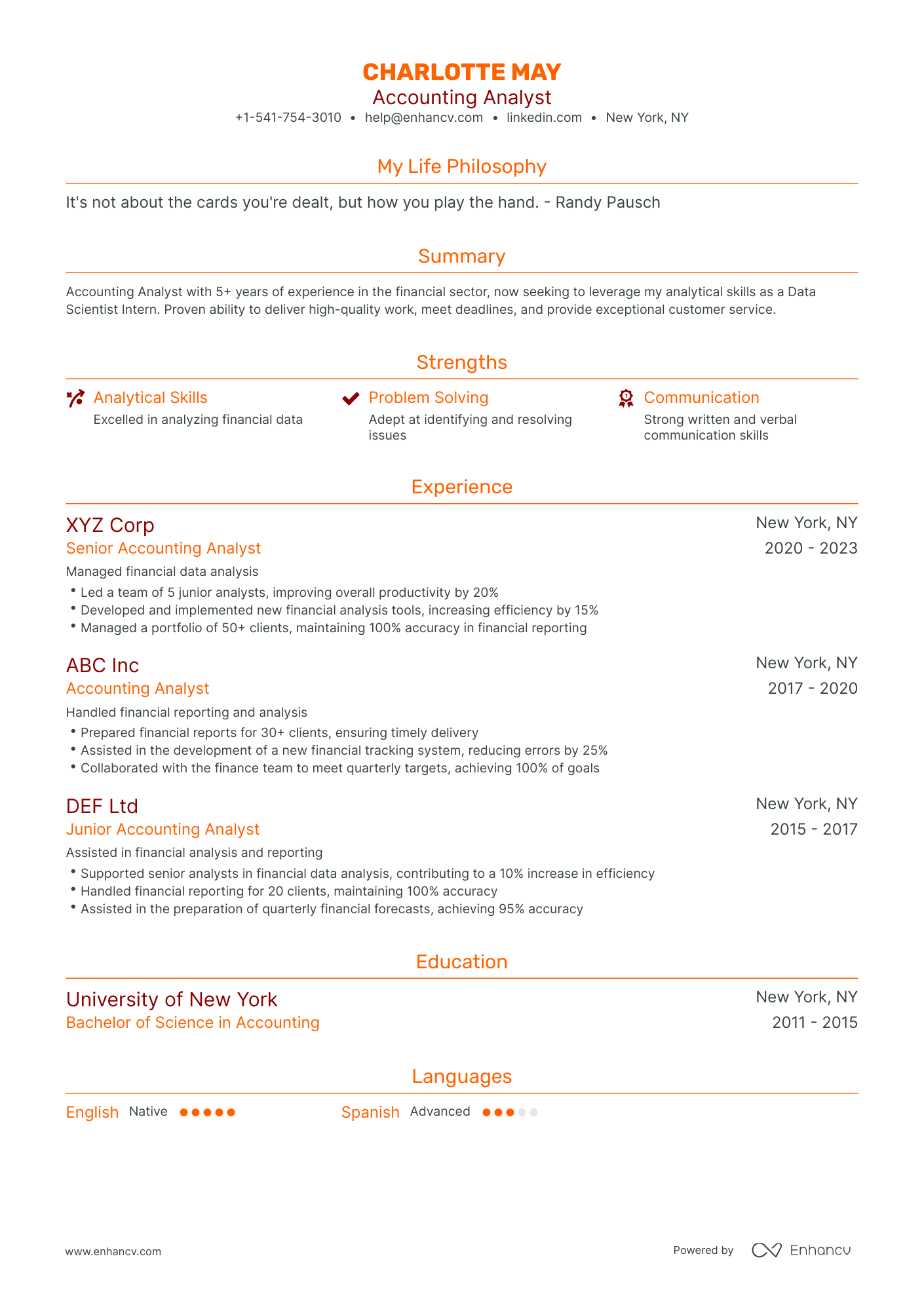 5 Accounting Analyst Resume Examples & Guide for 2023