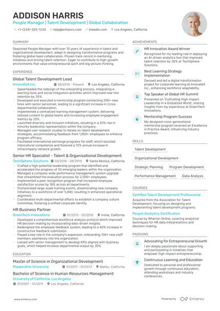 5 People Manager Resume Examples & Guide for 2024