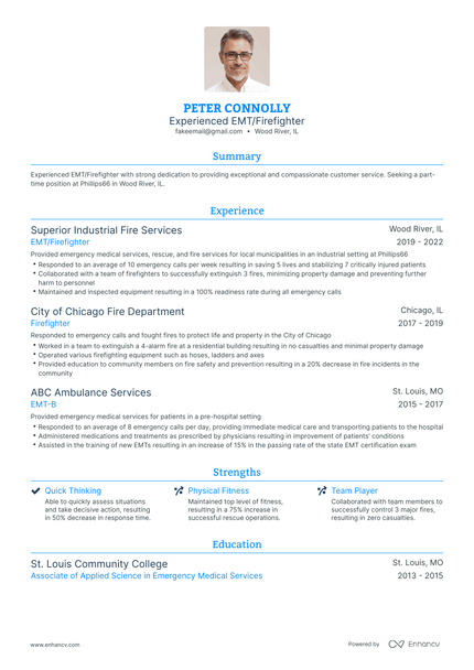 5 Firefighter Resume Examples & Guide For 2024