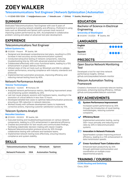24 Test Engineer Resume Examples & Guide for 2026