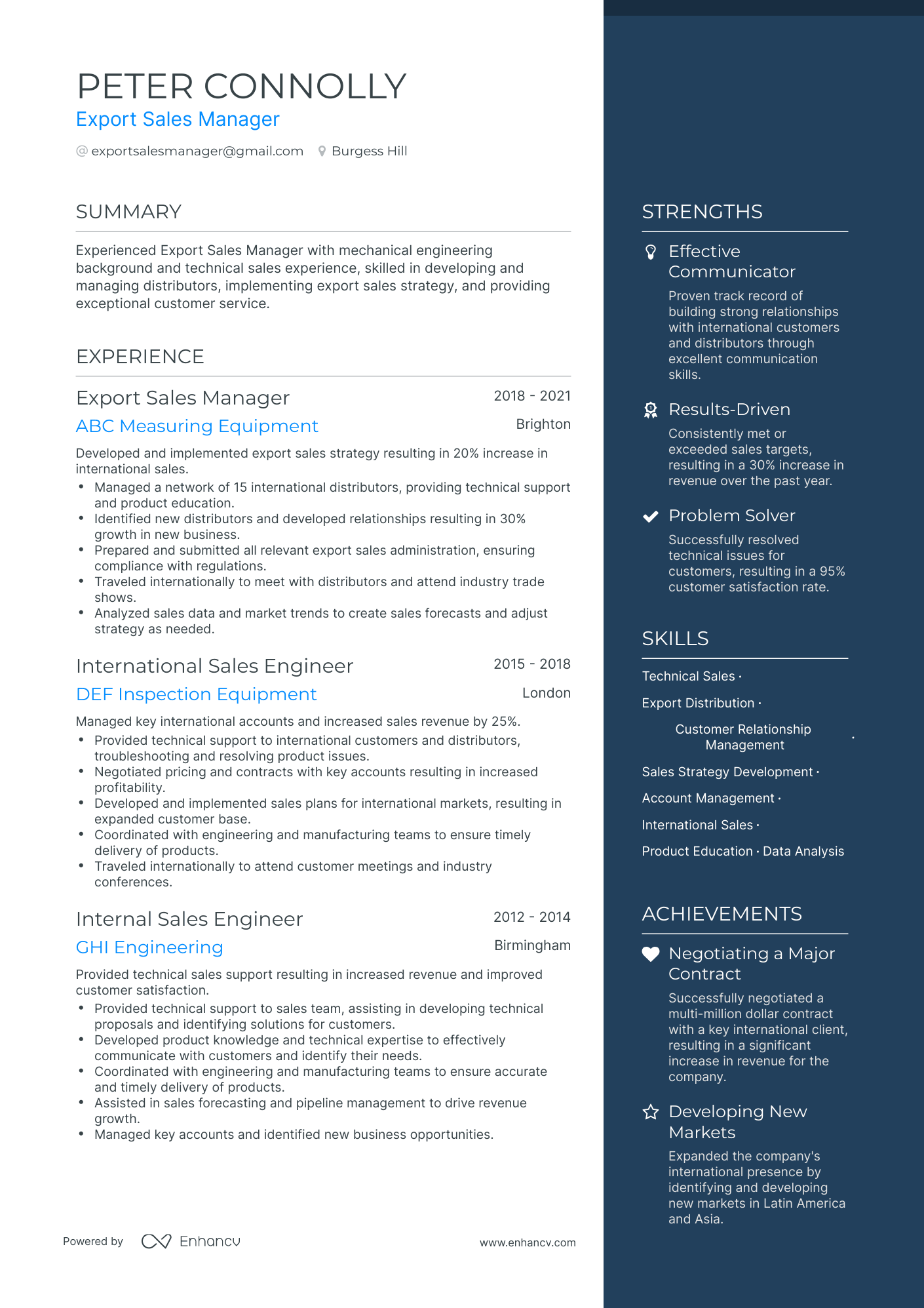 5 Export Manager Resume Examples & Guide for 2024