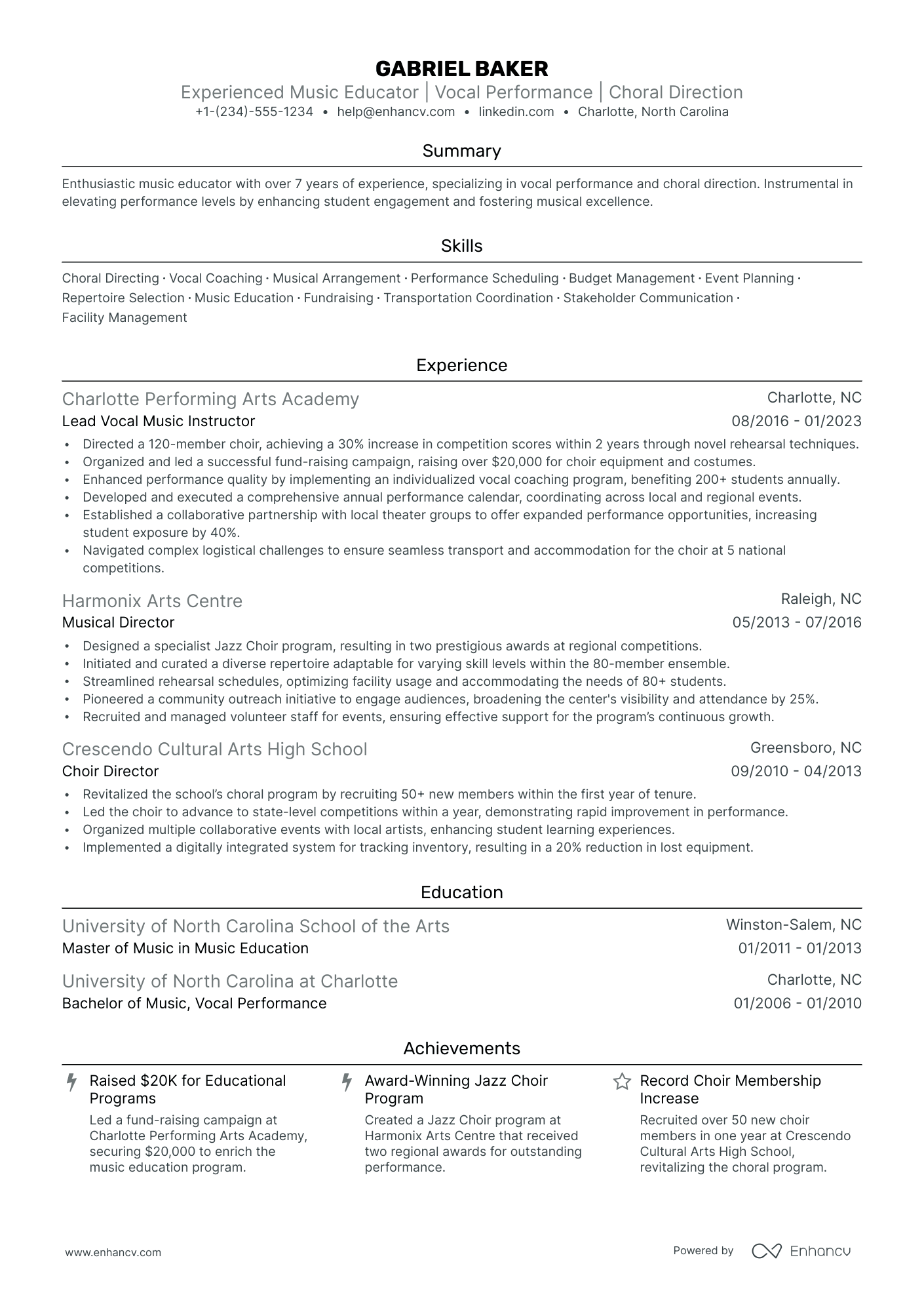 5 Music Director Resume Examples & Guide for 2024