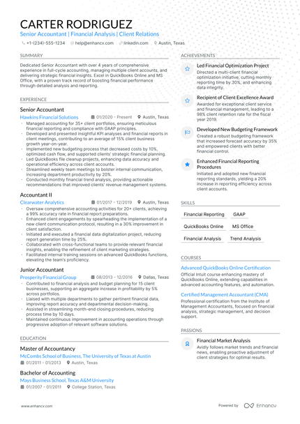 5 Full Cycle Accounting Resume Examples & Guide for 2024