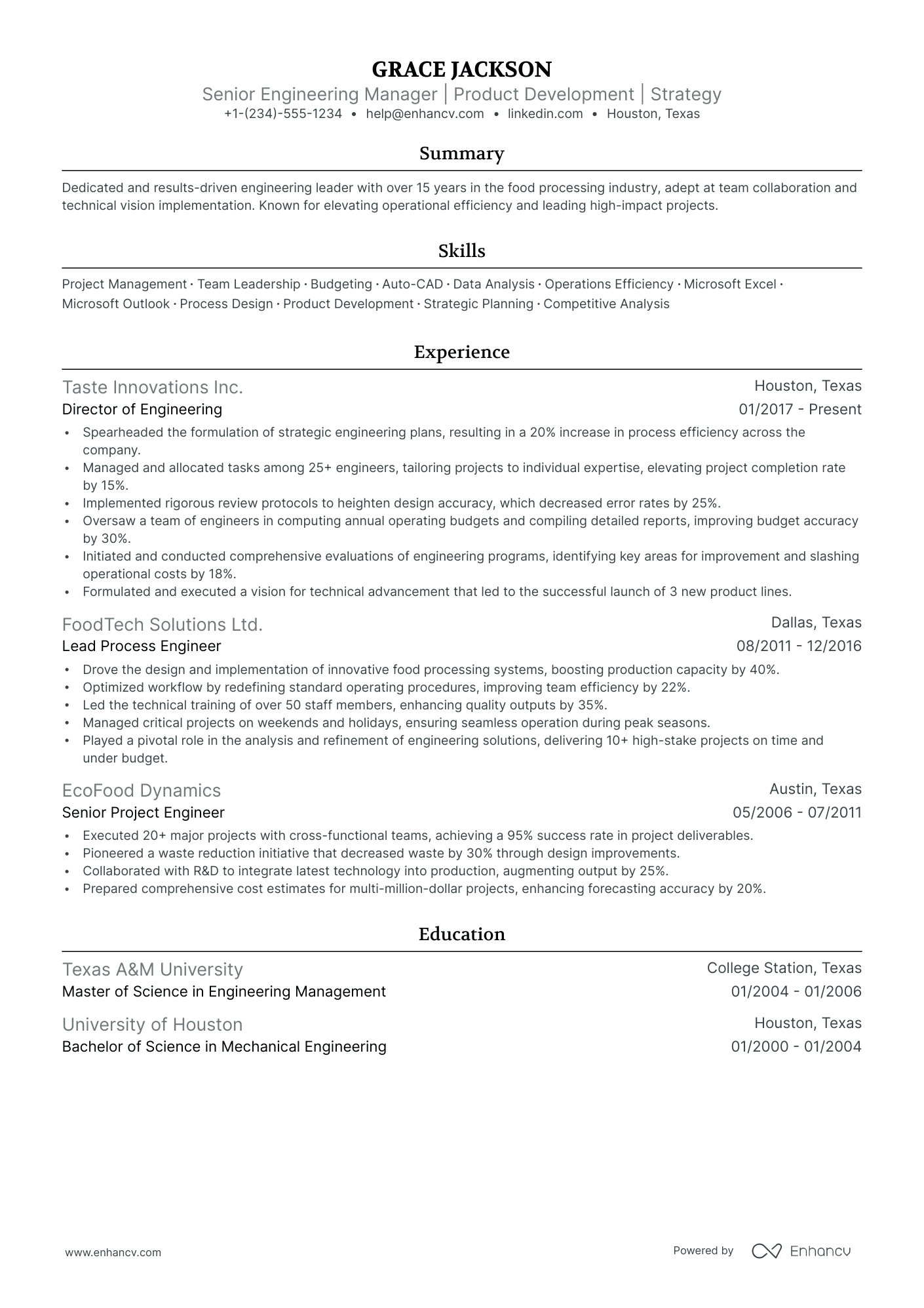 5 Director of Engineering Resume Examples & Guide for 2024