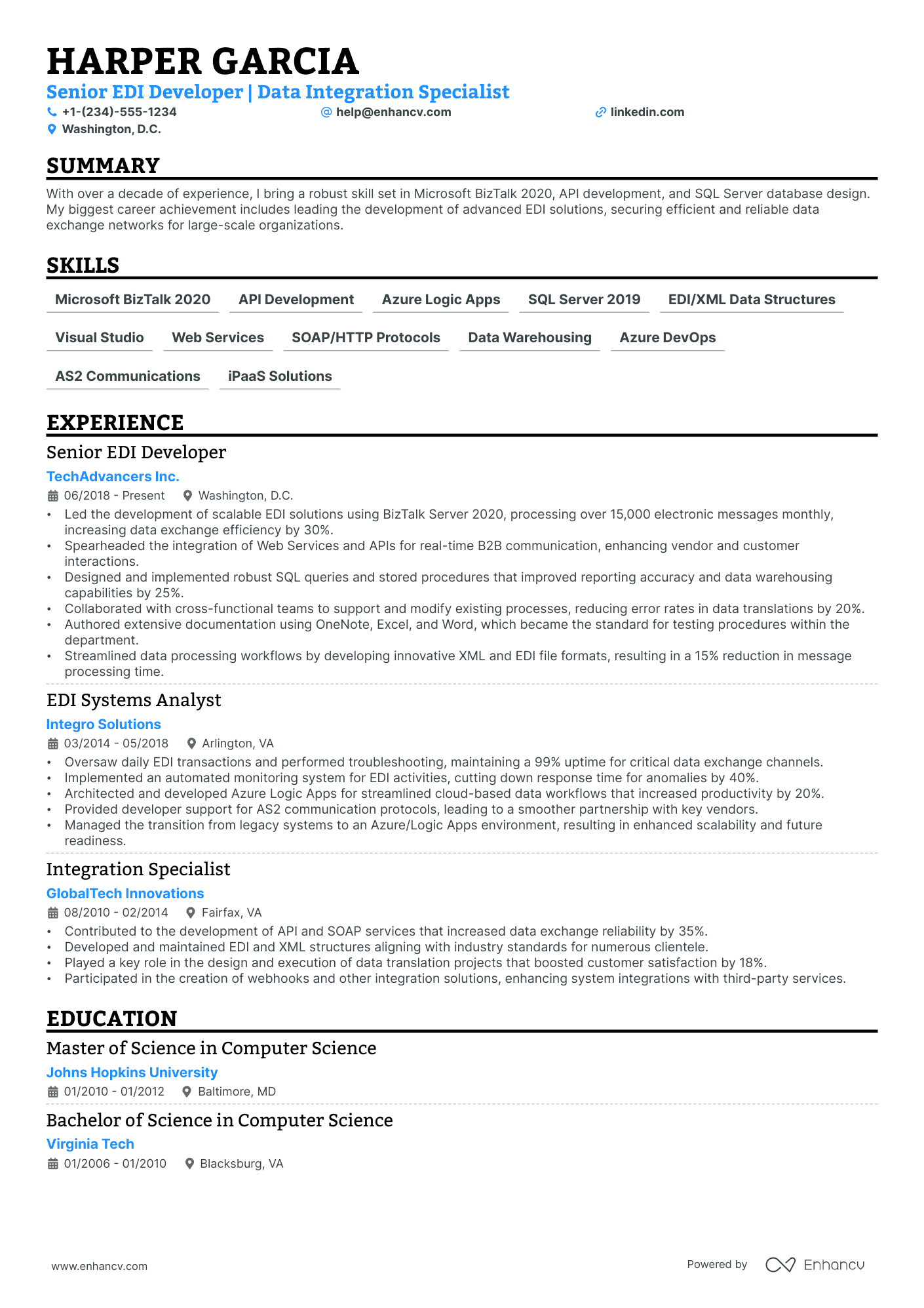 5 EDI Developer Resume Examples & Guide for 2024