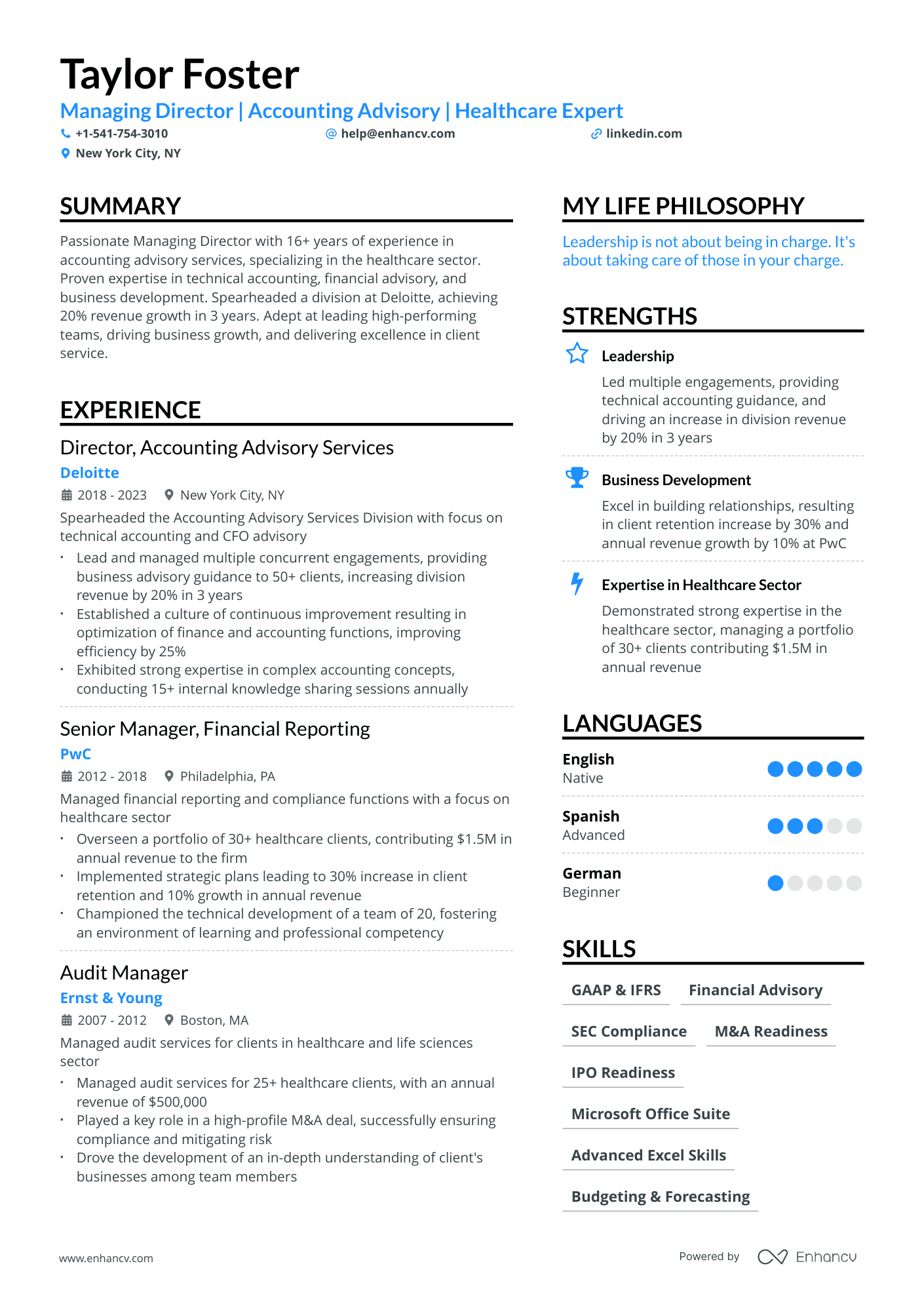 5 Managing Director Resume Examples & Guide for 2024