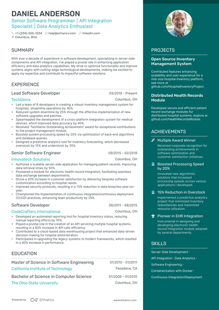 5 Software Programmer Resume Examples & Guide for 2024