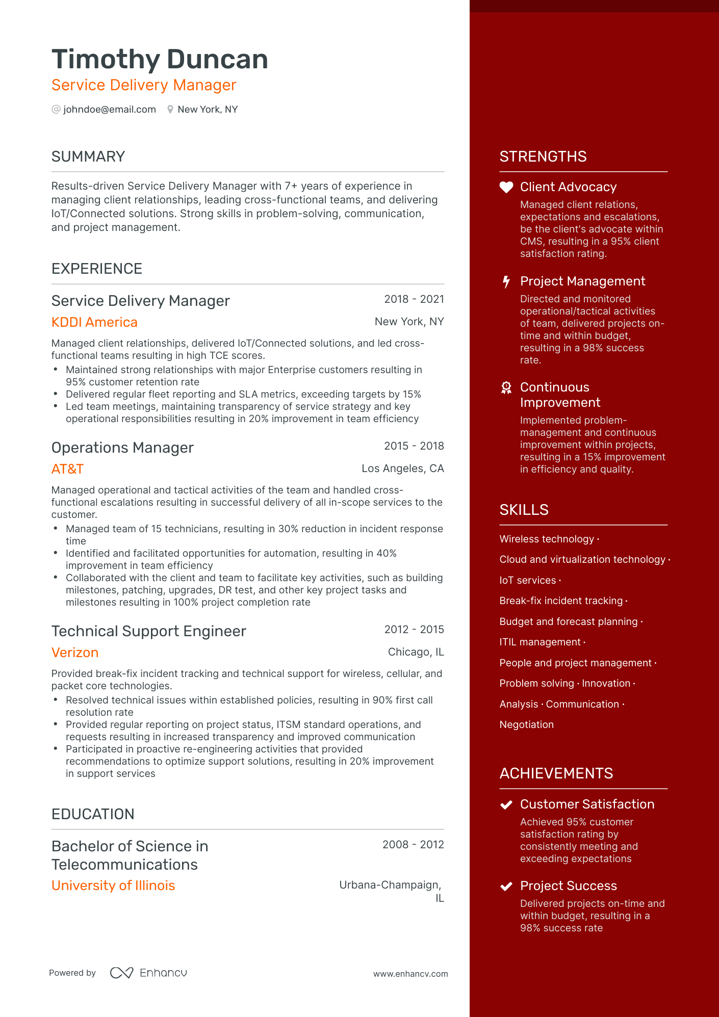 5 Service Delivery Manager Resume Examples & Guide For 2023