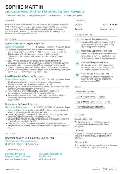 20 Application Engineer Resume Examples & Guide for 2026