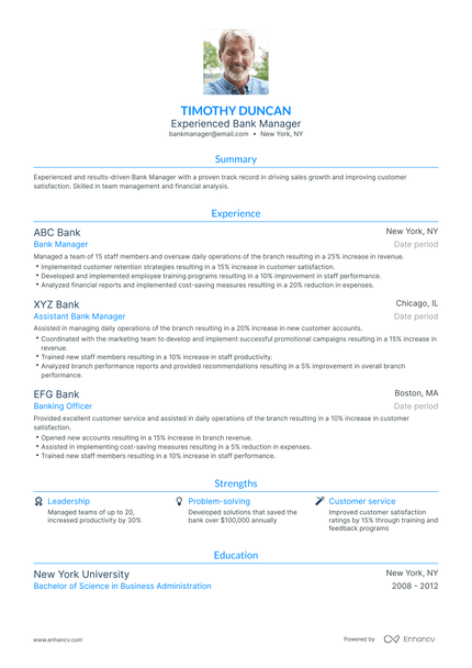 3 Bank Manager Resume Examples & Guide for 2023