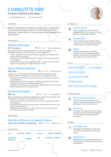 5 Freelance Software Developer Resume Examples & Guide for 2023