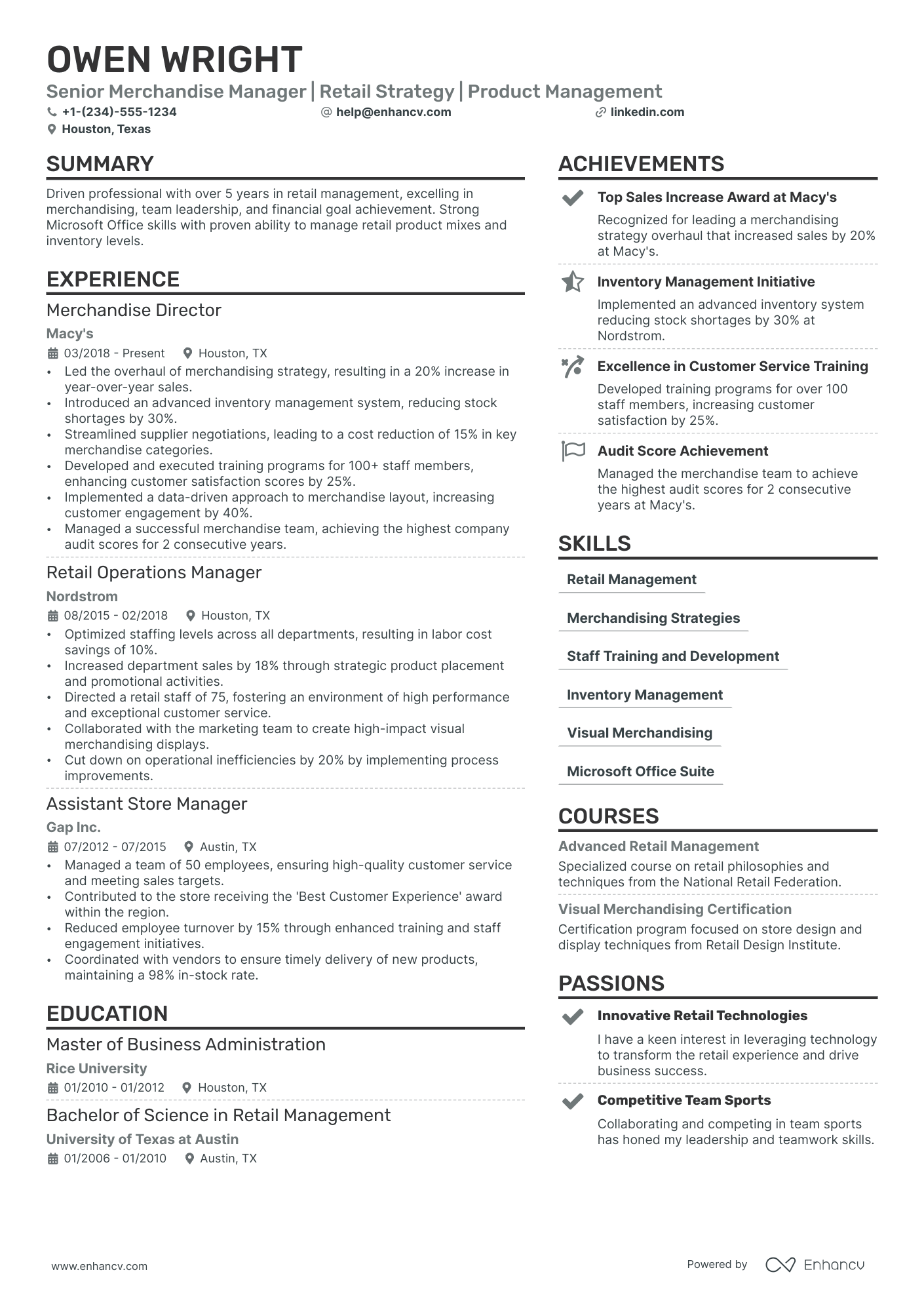 21 Retail Resume Examples & Guide for 2024