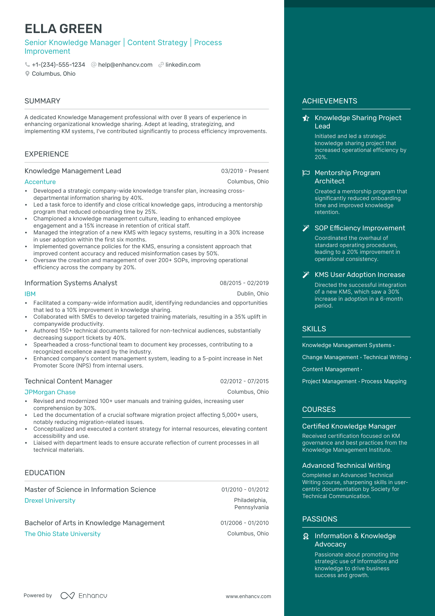 5 Knowledge Manager Resume Examples & Guide for 2024