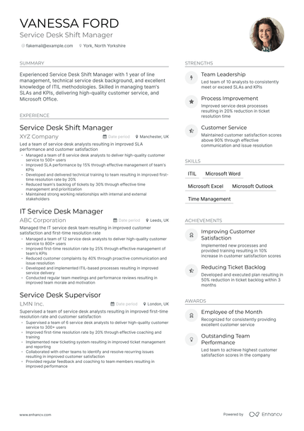 5 Service Desk Manager Resume Examples & Guide for 2023