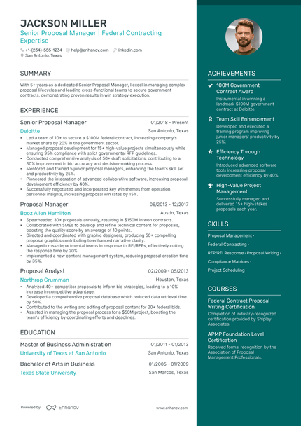 5 Proposal Manager Resume Examples & Guide for 2024