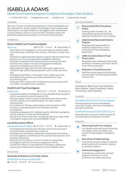 10 Fraud Investigator Resume Examples & Guide for 2025