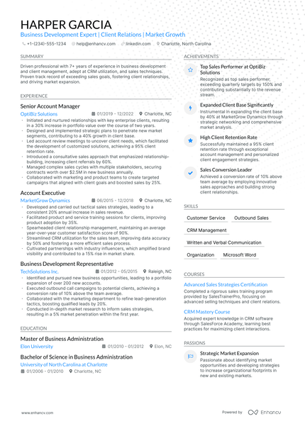 5 Business Relationship Manager Resume Examples & Guide for 2024