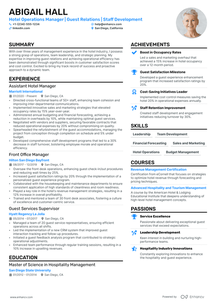 10 Hotel General Manager Resume Examples & Guide for 2024