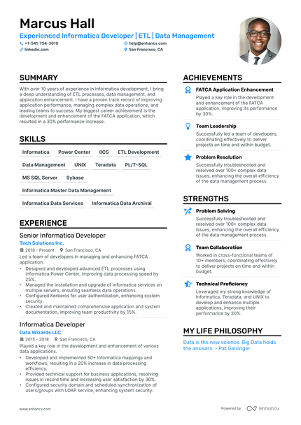 5 Informatica Resume Examples & Guide For 2024