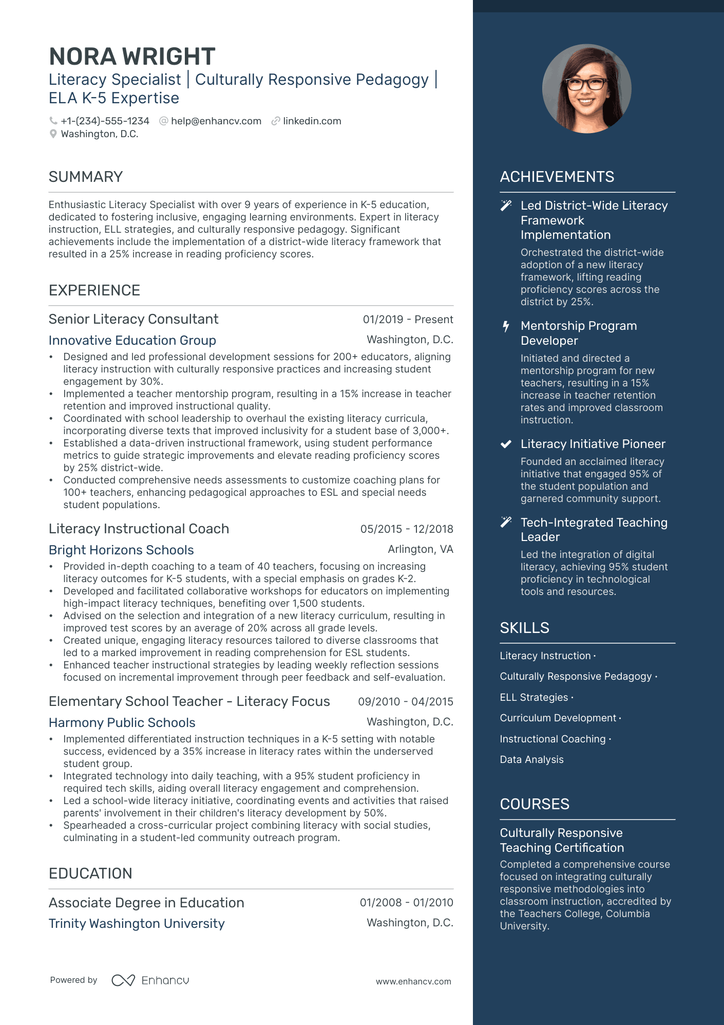 5 Educational Consultant Resume Examples & Guide for 2024