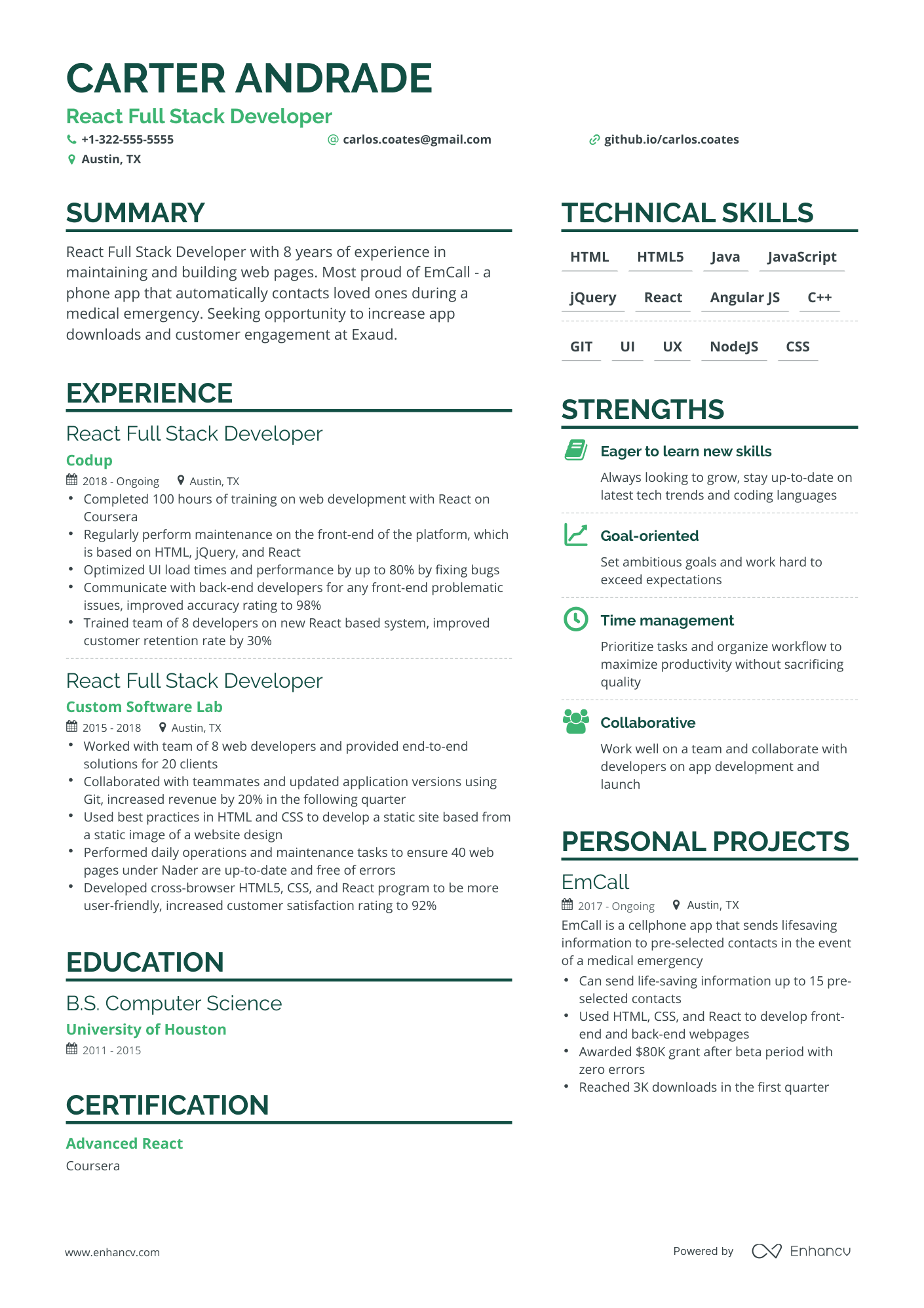 11 Full Stack Developer Resume Examples & Guide For 2024