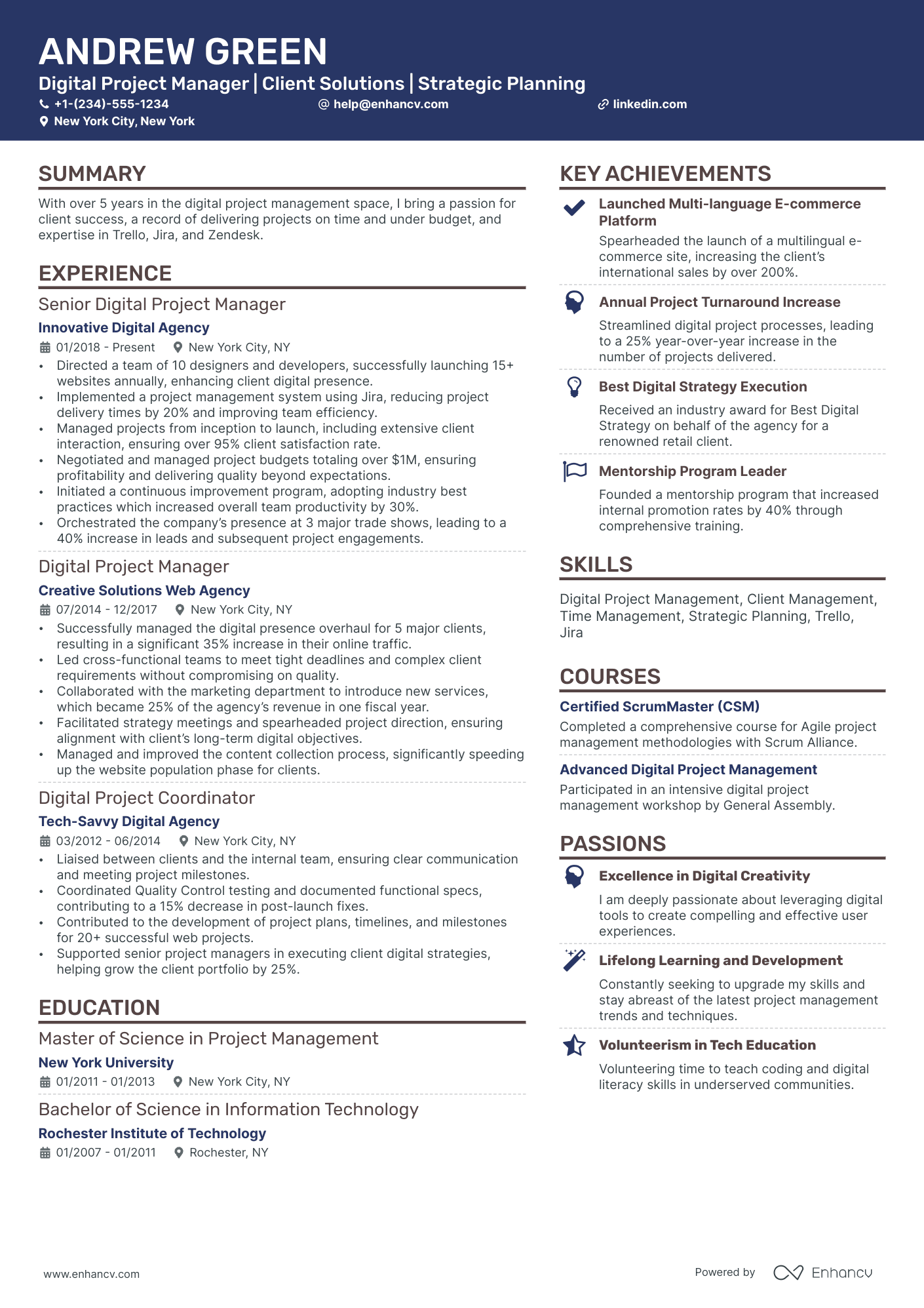 10 Digital Project Manager Resume Examples & Guide for 2026
