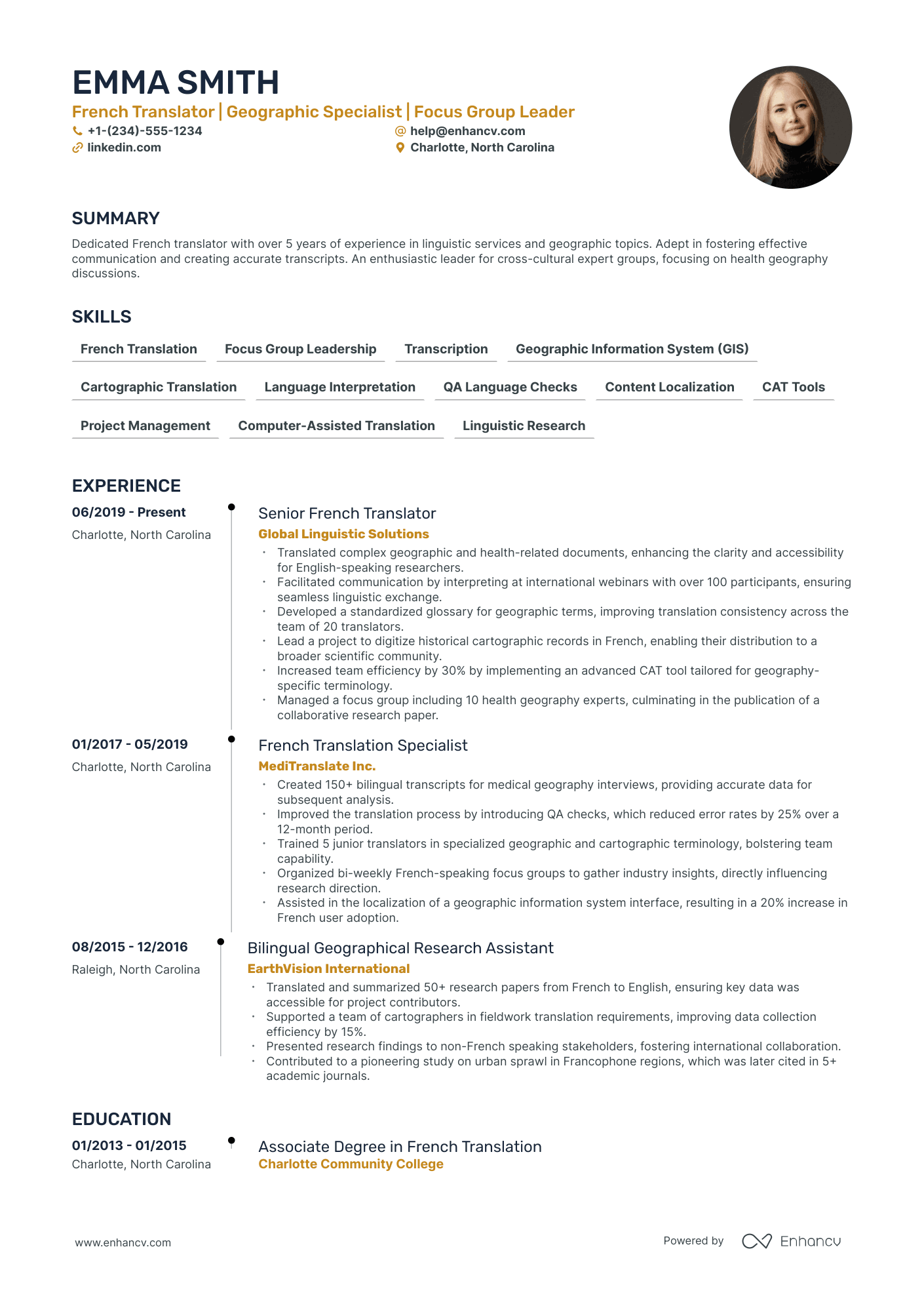 5 French Translator Resume Examples & Guide for 2024