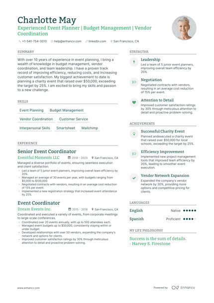 6 Event Planner Resume Examples & Guide for 2024