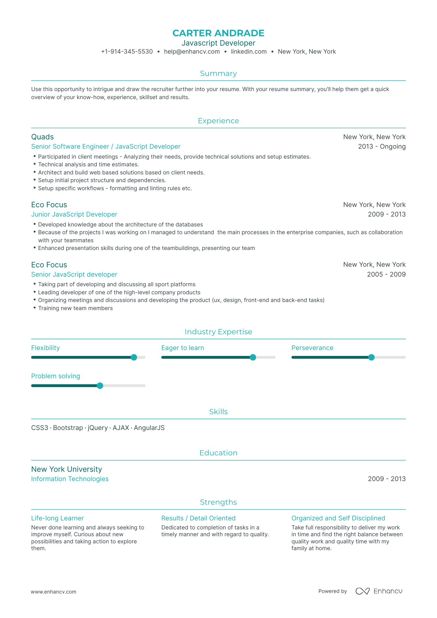 Javascript Developer Resume Samples and Writing Guide for 2023 ...