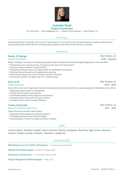 5 Non Profit Resume Examples & Guide for 2024