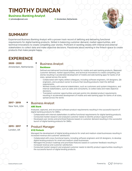 5 Banking Business Analyst Resume Examples & Guide for 2023