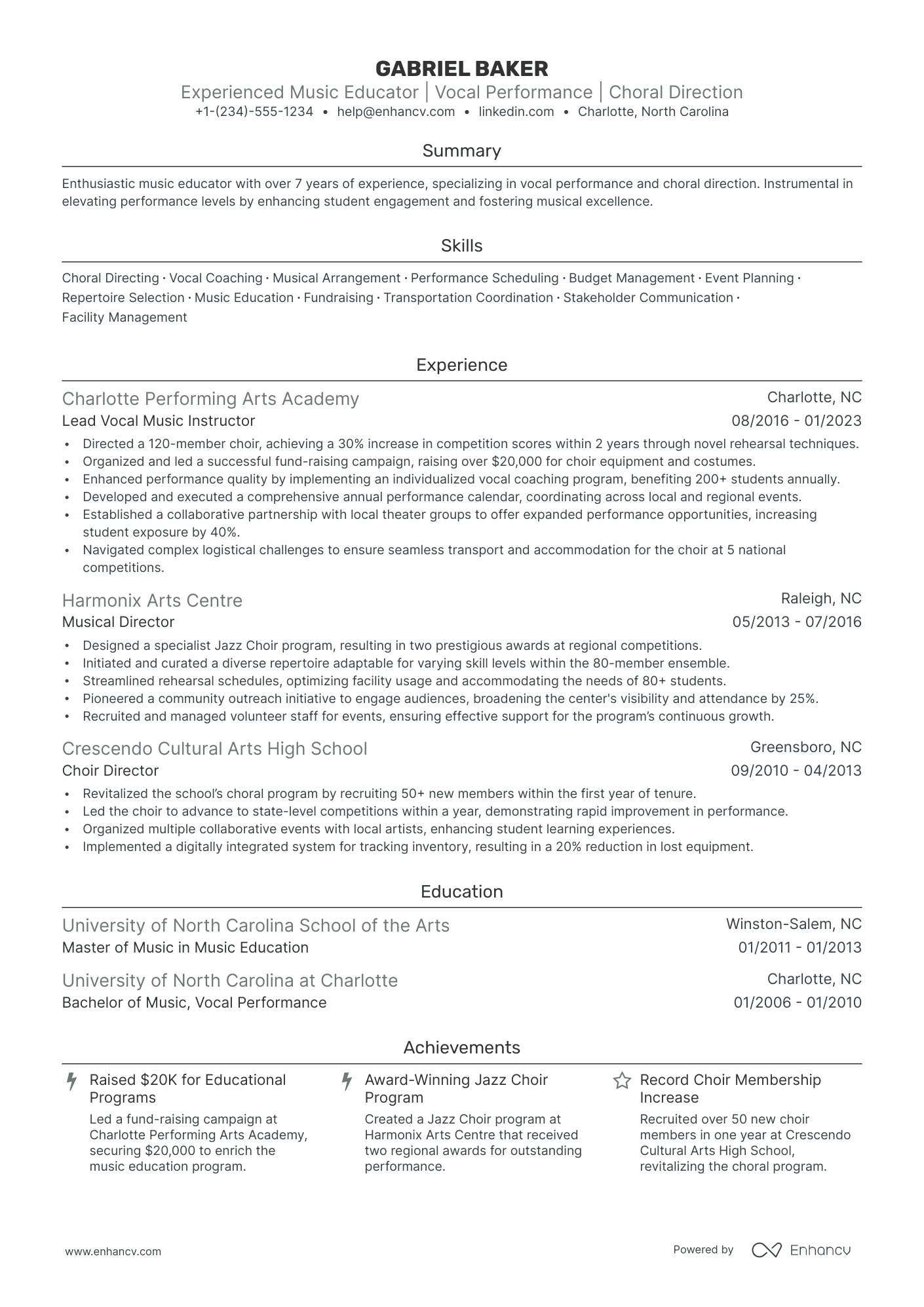 5 Music Director Resume Examples & Guide for 2024