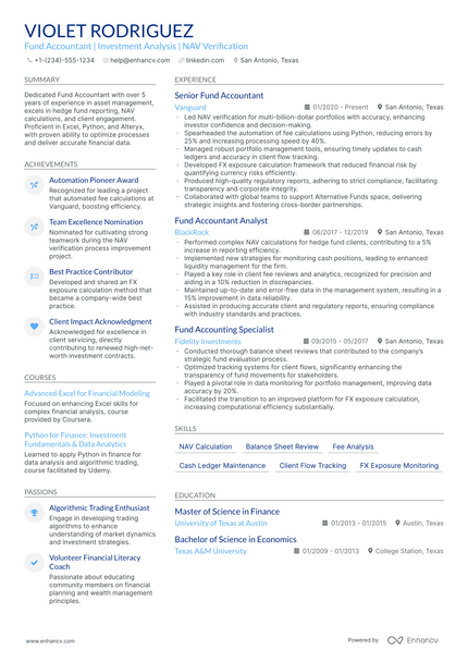 5 Fund Accountant Resume Examples & Guide for 2024
