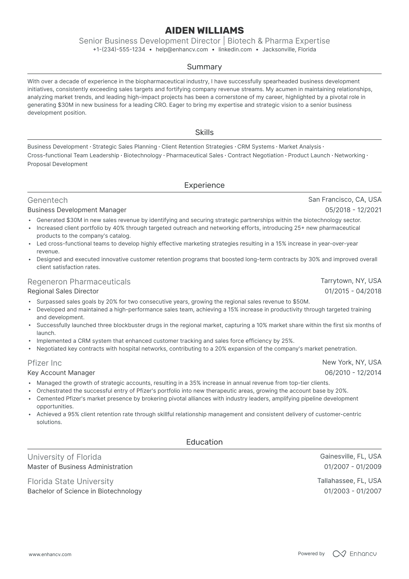 5 Director of Business Development Resume Examples & Guide for 2024