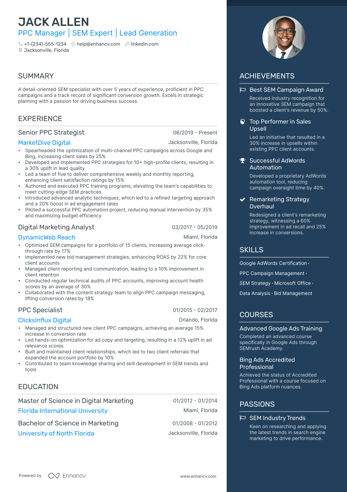 5 PPC Manager Resume Examples & Guide for 2024