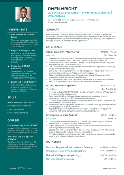 5 Quality Assurance Officer Resume Examples & Guide for 2024