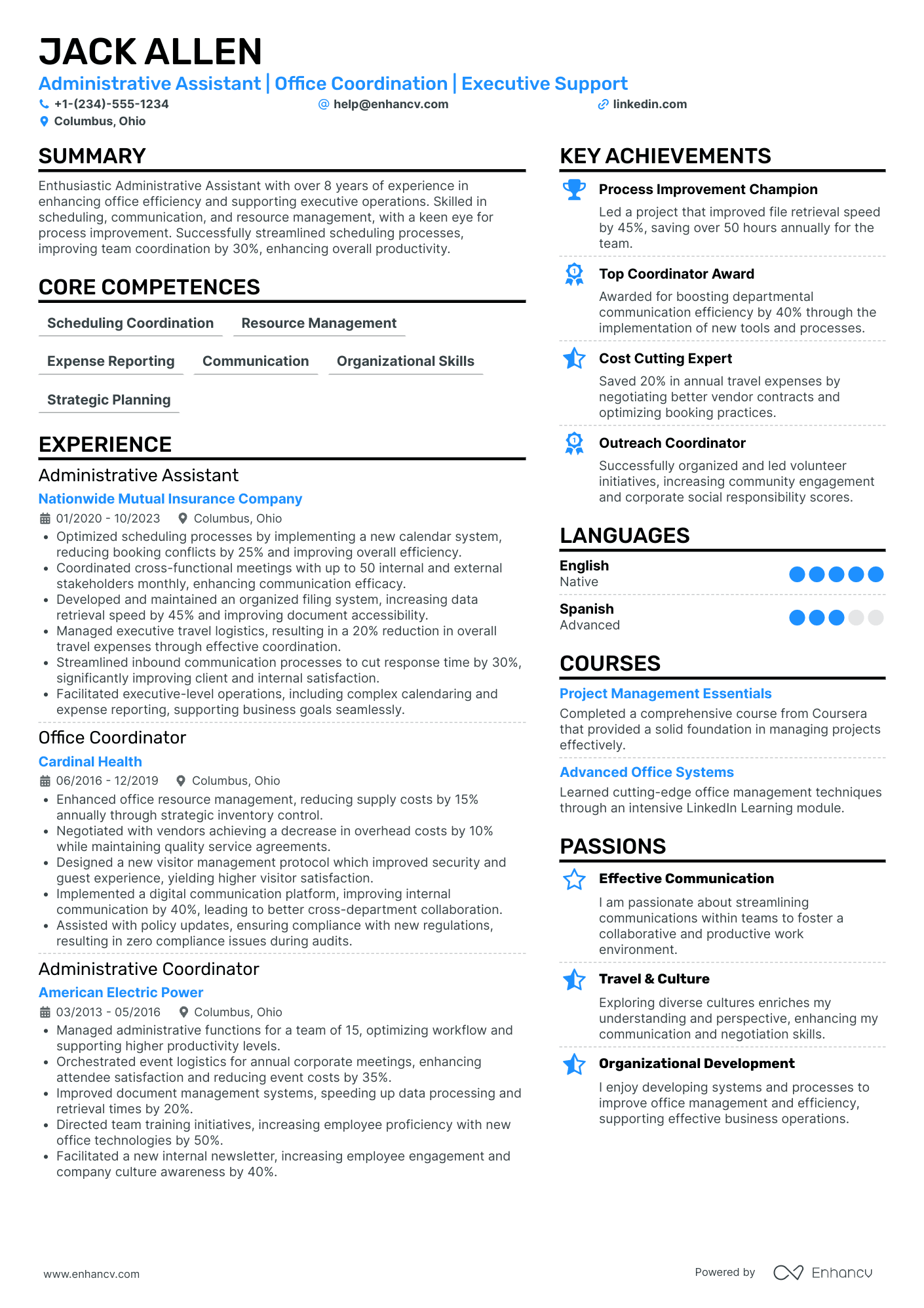 A resume example of a Chief Marketing Officer in Manufacturing
