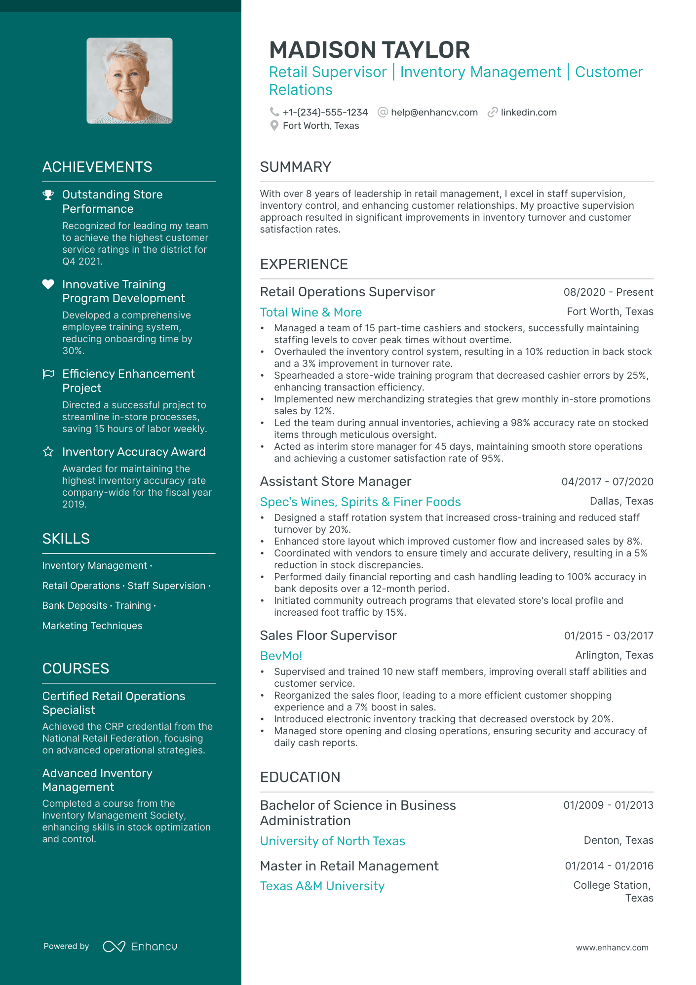 5 Liquor Store Manager Resume Examples & Guide for 2024