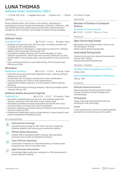 24 Test Engineer Resume Examples & Guide for 2026