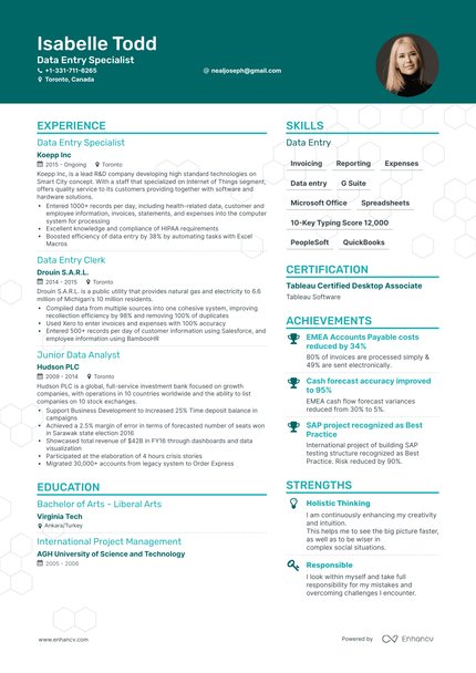 5 Data Entry Resume Examples & Guide for 2023