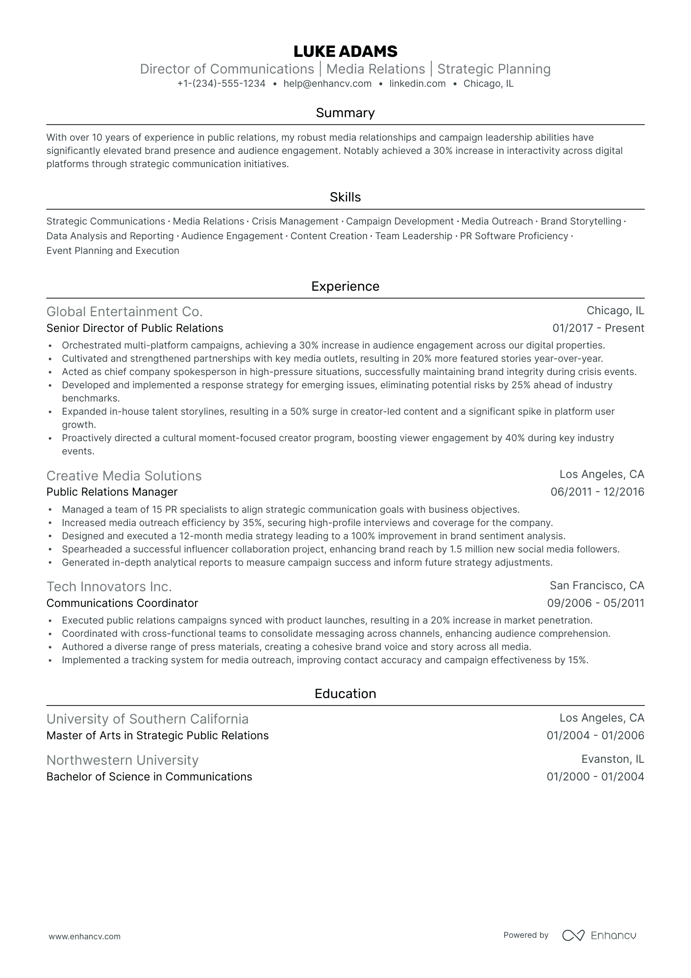 5 Director of Communications Resume Examples & Guide for 2024