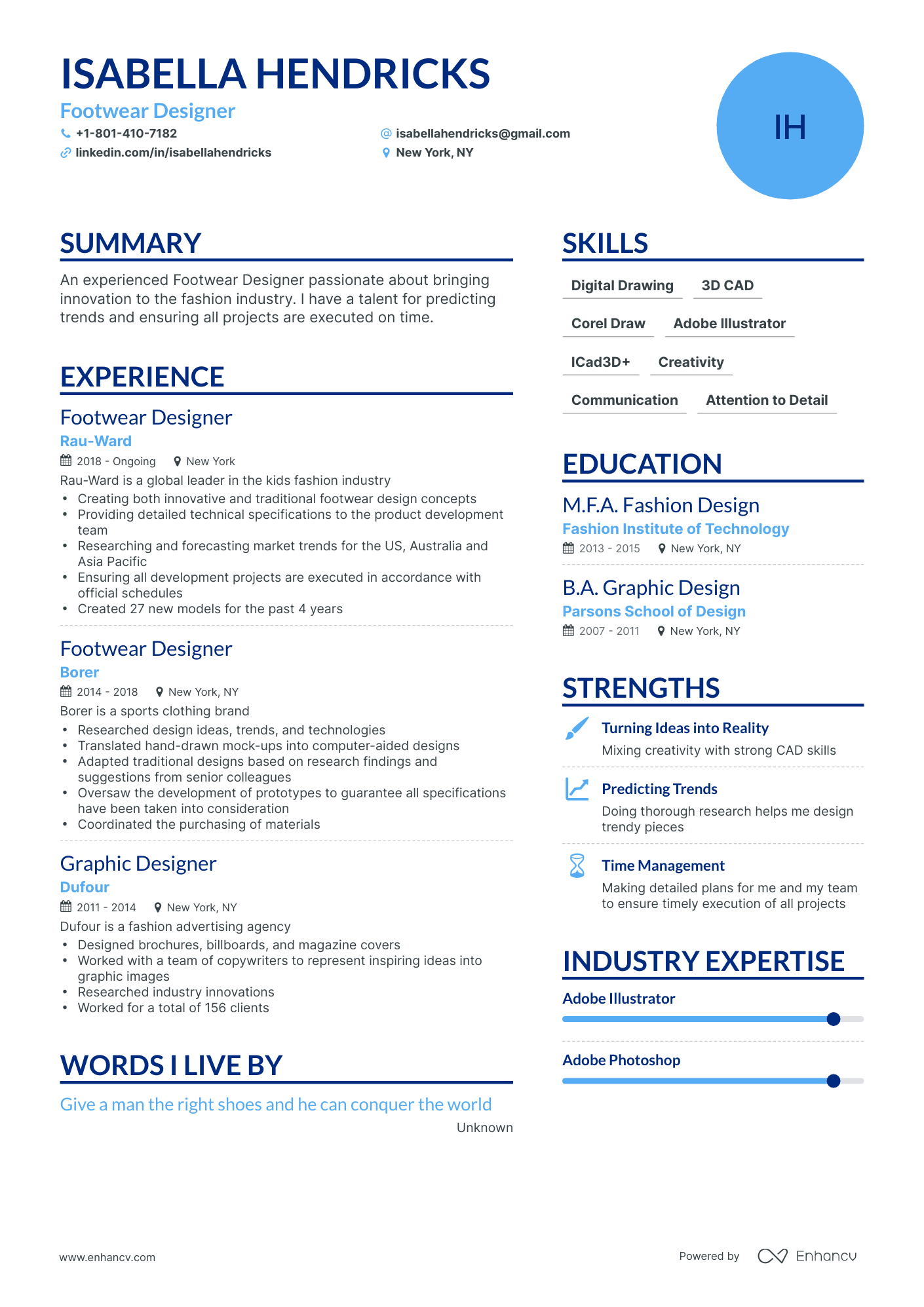 5 Footwear Designer Resume Examples & Guide for 2024