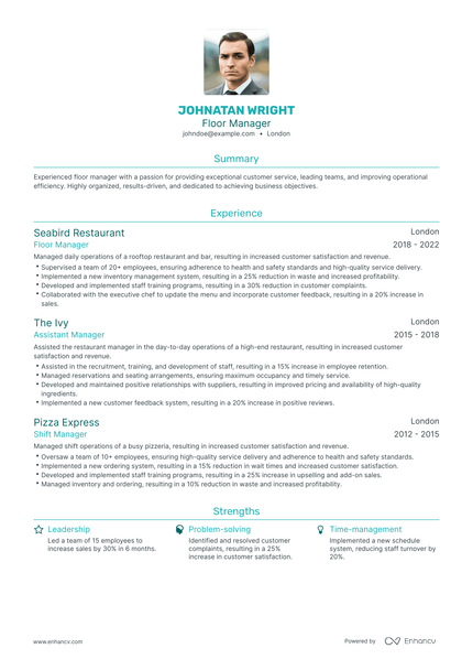 5 Floor Manager Resume Examples & Guide for 2023